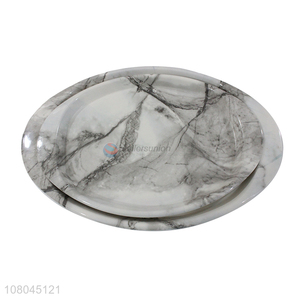 Custom Oval Marbling Melamine Tray Modern Serving Tray