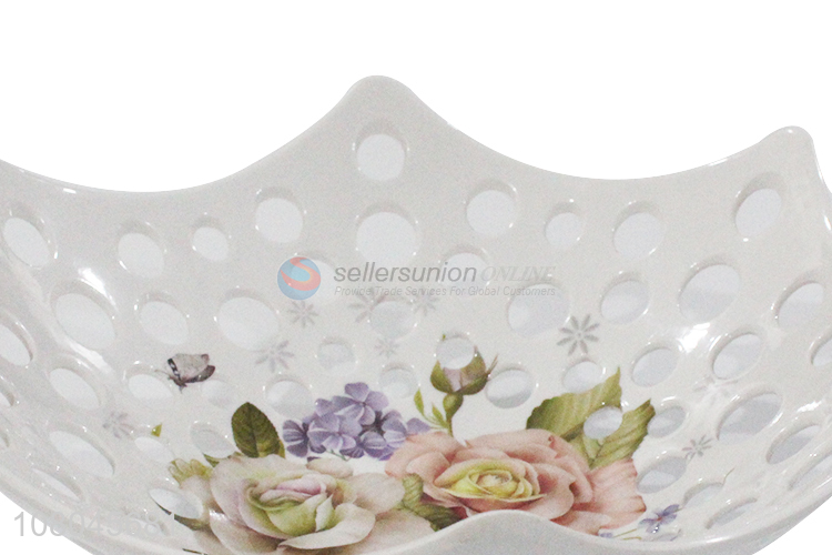 Good Price Hallow Melamine Fruit Tray Dried Fruit Snack Plate