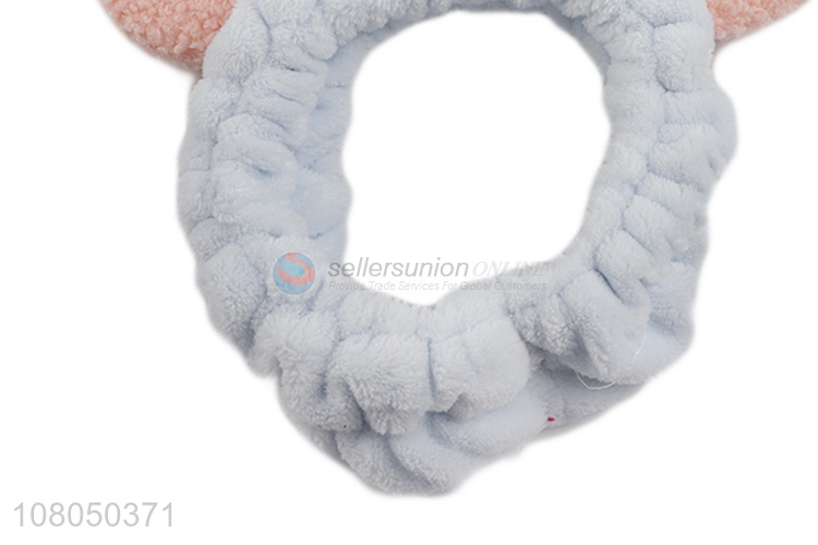 Fashion style girls wash face hair band with flower decoration
