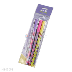 Wholesale 3 Pieces Cartoon Printing Ballpoint Pen Set