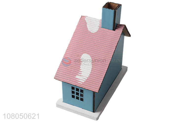 Yiwu wholesale blue cartoon house night light creative ornaments