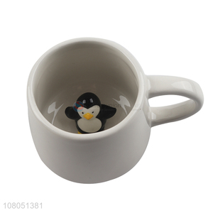 China product cute 3D animal ceramic coffee cup porcelain milk cup