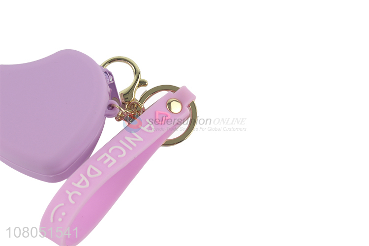 Wholesale cute cartoon silicone coin purse silicone key chain for kids