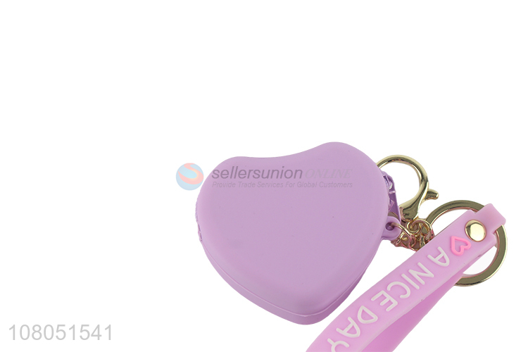 Wholesale cute cartoon silicone coin purse silicone key chain for kids