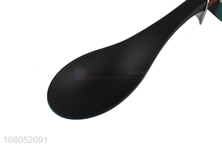 Factory wholesale non-stick kitchen cookware wood grain nylon cooking spoon