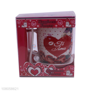 New Arrival Ceramic Cup Coffee Cup With Spoon Gift Set