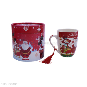 Wholesale Christmas Series Ceramic Mug With Tassel