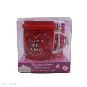 Fashion Design Ceramic Cup With Spoon Gift Set