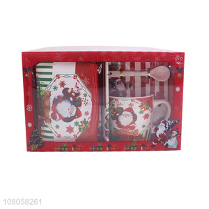 Good Quality Ceramic Cup With Spoon And Coin Bag Set