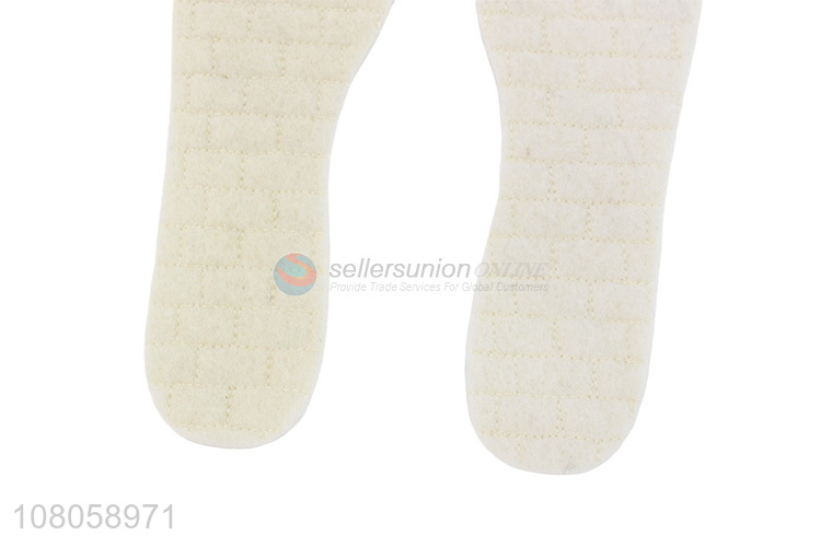 Factory wholesale white wool insoles winter warm insoles