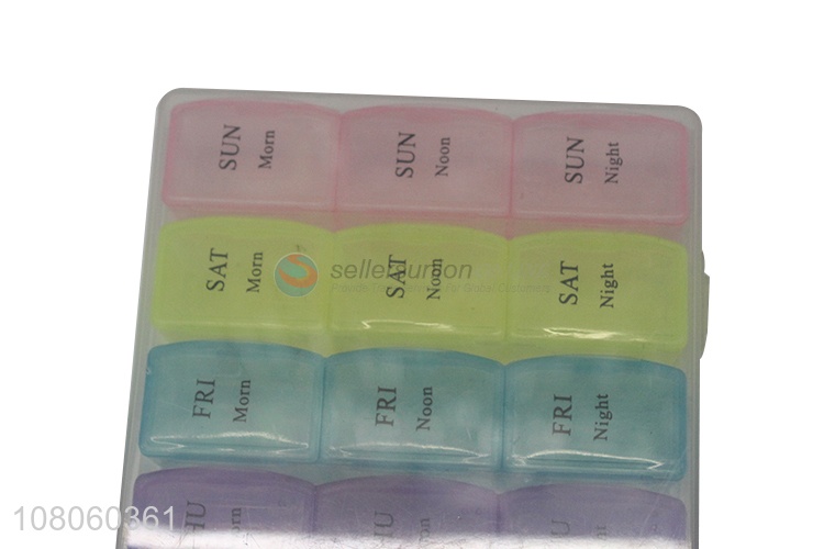 Factory wholesale multicolor household portable pill box set