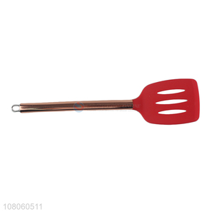 Factory wholesale creative silicone slotted spatula for kitchen