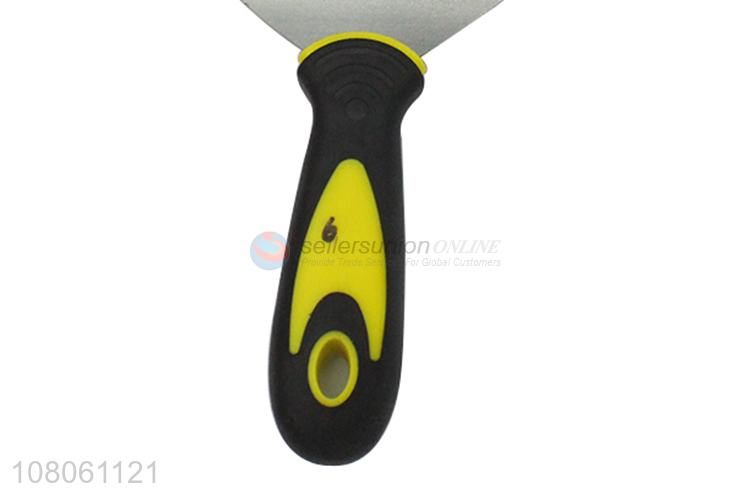 Wholesale carbon steel mirror polished putty knife with rubber handle