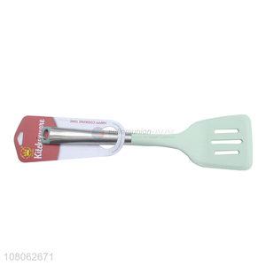 Online wholesale green silicone slotted spatula for utensils