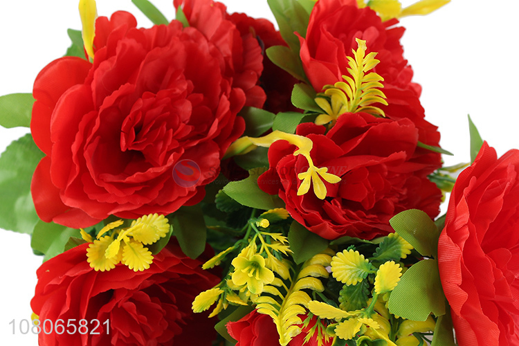 Top products red 9heads natural artificial flower for sale