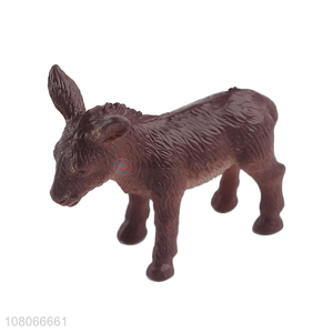 Wholesale PVC Simulation Little Donkey Model Toy