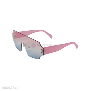 New arrival rimless sunglasses oversize polarized sunglasses for women