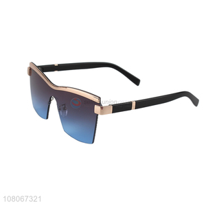 Hot selling fashion UV400 protection lightweight rimless sunglasses