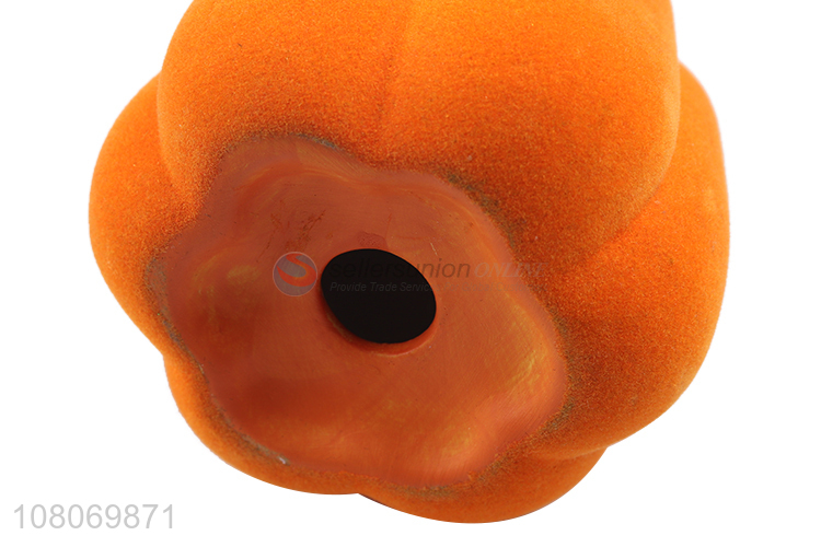 New arrival Thanksgiving decoration ceramic pumpkin with flocking