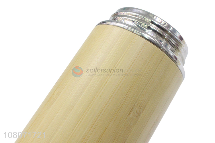 New products creative wood color stainless steel vacuum flask