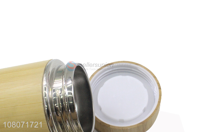 New products creative wood color stainless steel vacuum flask