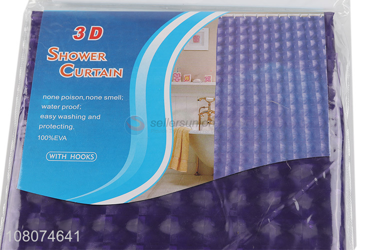 Creative Design 3D Shower Curtain Fashion Bath Curtain Set