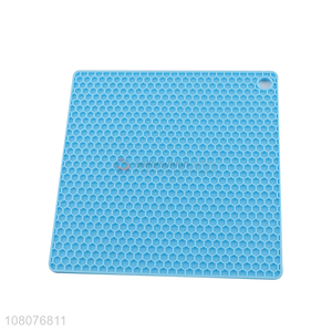 Hot selling square non-slip heat resistant honeycomb silicone <em>pot</em> holder