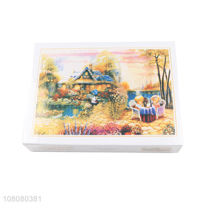 Popular product paper puzzle DIY landscape oil painting puzzle toy