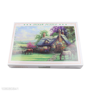 China supplier landscape puzzle adult paper decompression puzzle