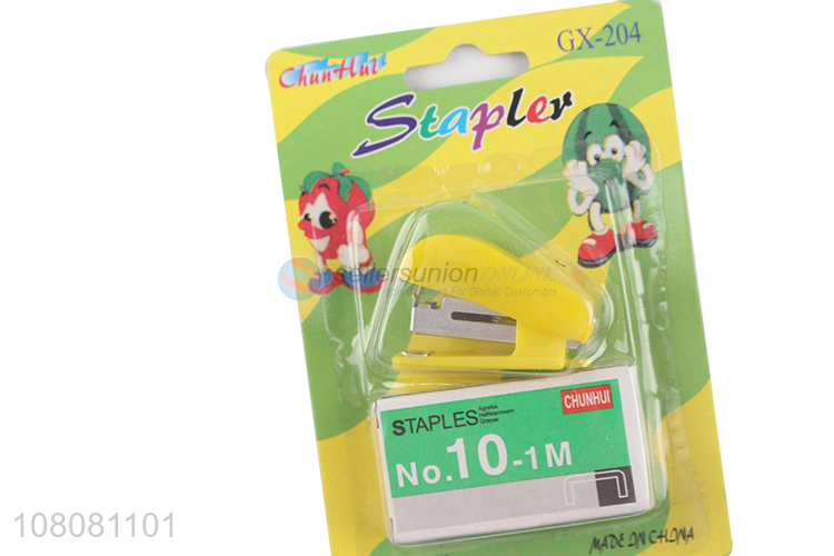 Good price 10# stapler and staples set mini stapler set for students