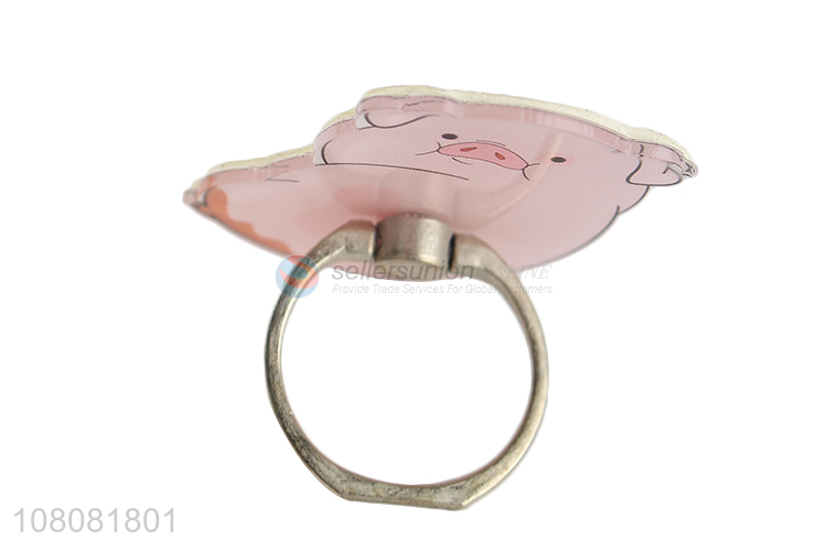 Hot sale pig shape acrylic mobile phone ring stand holder