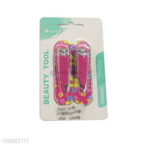 Good price 2pieces pink beauty tools nail clippers set