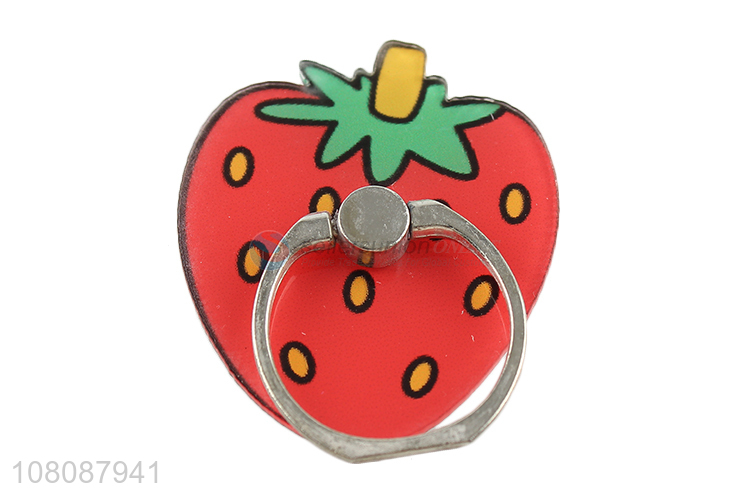 Yiwu market strawberry ring grips holder for smart phone