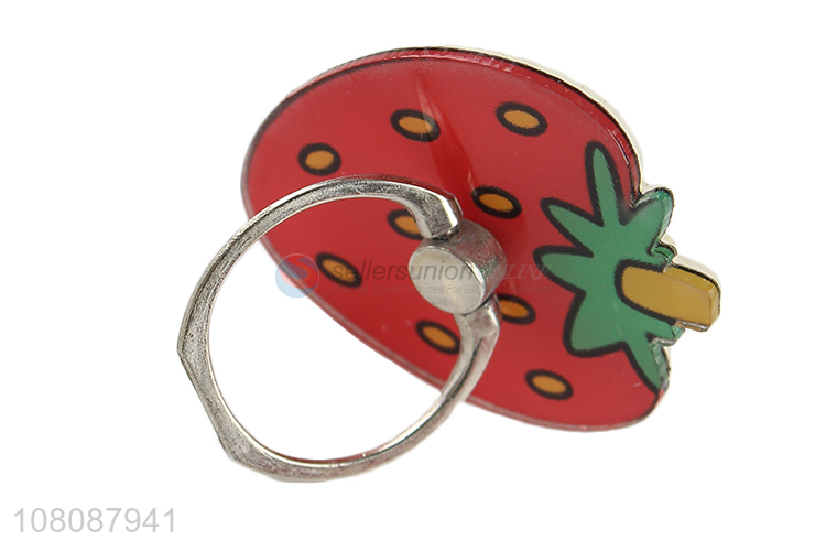 Yiwu market strawberry ring grips holder for smart phone