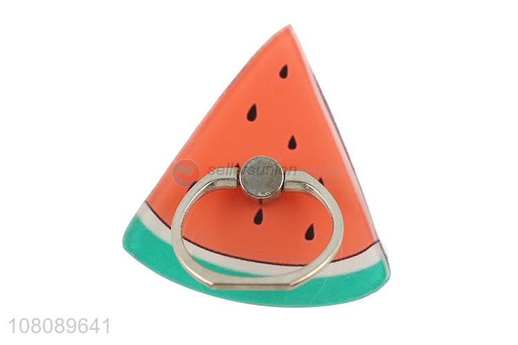 Yiwu market cartoon watermelon phone holder with metal ring buckle