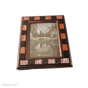 High quality vintage wooden picture frame for desktop decoration