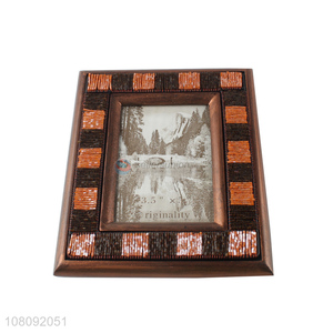 China manufacturer beaded wooden picture frame for home decoration
