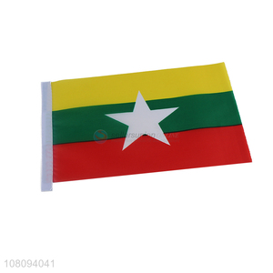 Low price wholesale Myanmar national flag hanging banner