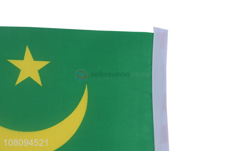 Yiwu supplier double-sided polyester Mauritania national flag
