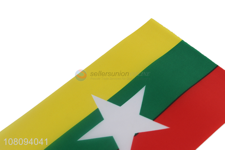 Low price wholesale Myanmar national flag hanging banner