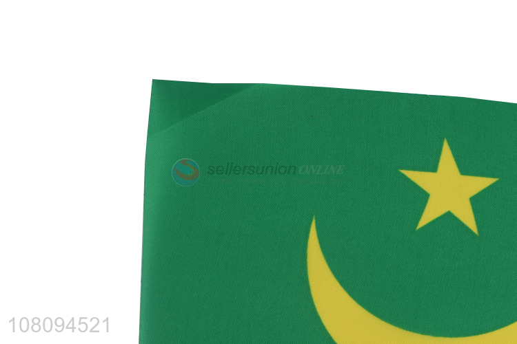 Yiwu supplier double-sided polyester Mauritania national flag
