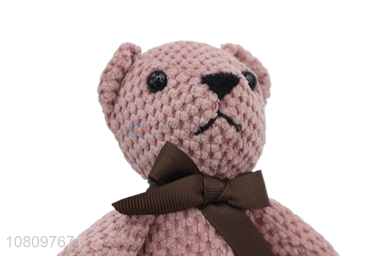 Hot selling pink cartoon bear plush doll pendant for kids