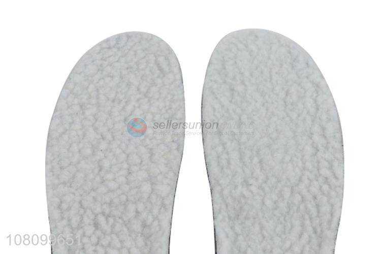 China supplier thermal imitated lamb wool insoles for winter