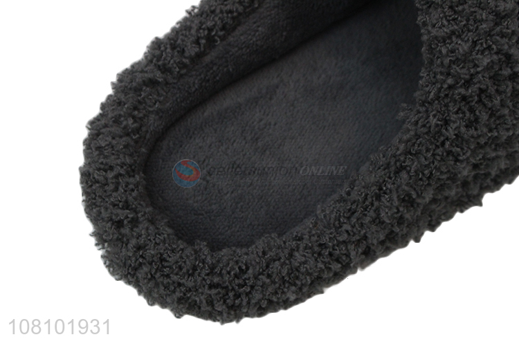 Most popular simple design men winter slippers for indoor