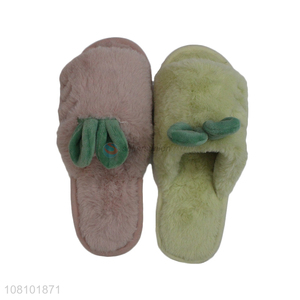 China wholesale winter indoor outdoor fuzzy women slippers