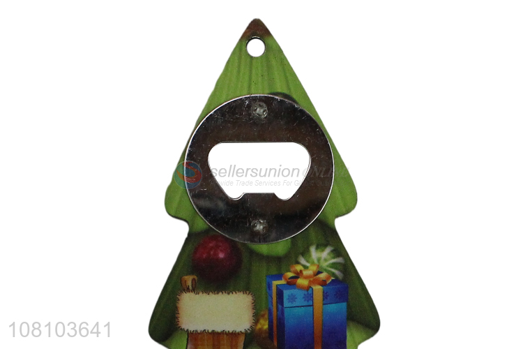 Yiwu supply Christmas tree magnetic bottle opener for sale