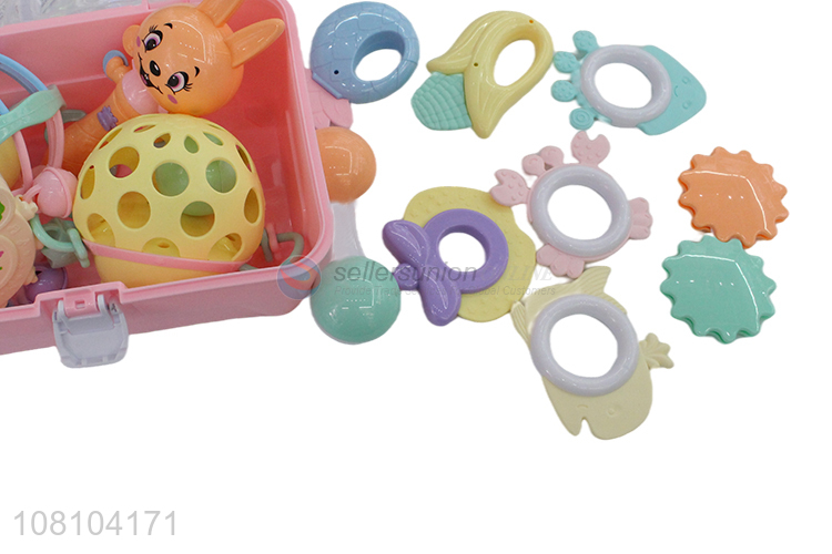 Top Quality Non-Toxic Baby Rattle Baby Teether Toy Set