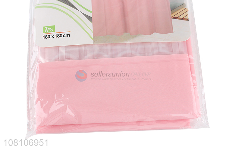 New arrival pink household water-resistant shower curtain