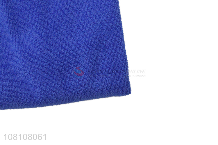 China wholesale blue microfiber soft car cleaning towel