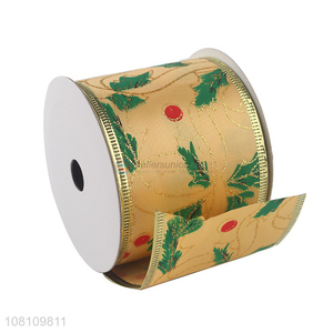 New hot sale wide Christmas ribbons festive holiday ribbons